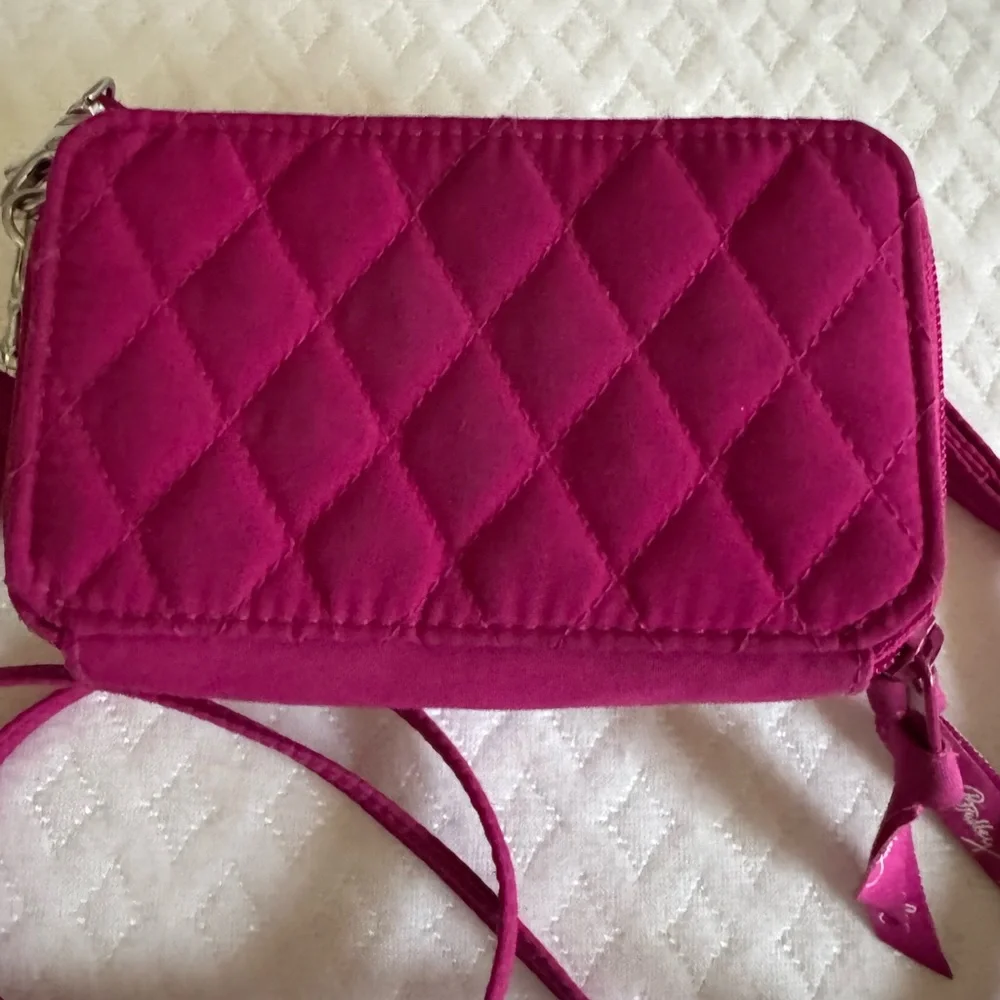 Vera Bradley Quilted Crossbody Bag - Fuchsia - Picture 6 of 8
